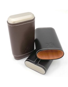 Etui cèdre et cuir 3 cigares XIKAR