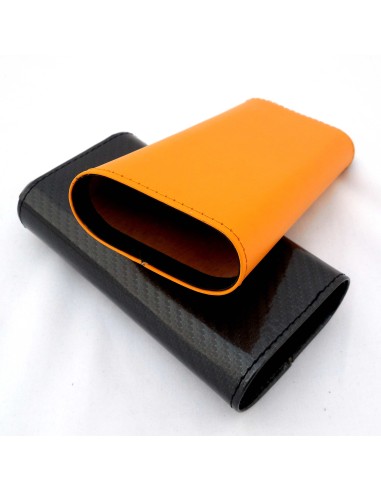 Etui 3 cigares Carbone-Jaune