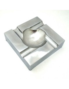 Cendrier 4 cigares aluminium carré