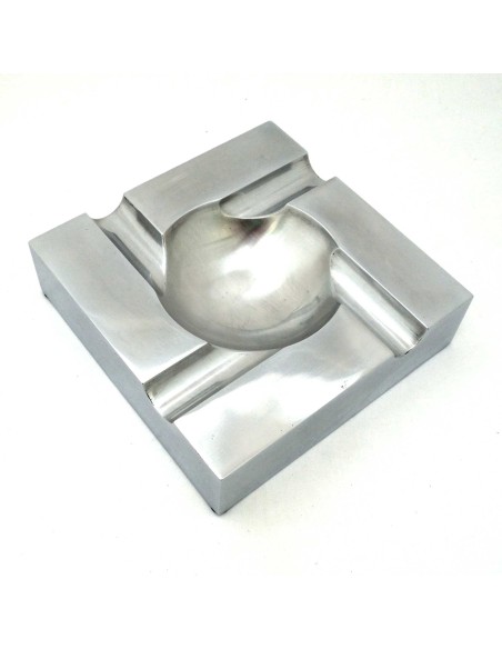Cendrier 4 cigares aluminium carré