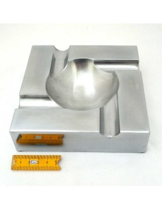 Cendrier 4 cigares aluminium carré 2