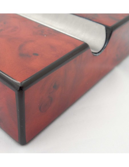 Cendrier métal et bois 2 fumeurs