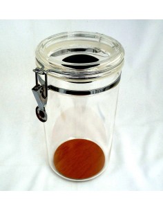 Jarre à cigare acrylique transparente  humidifiée 