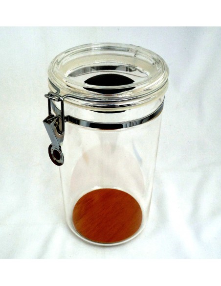 Jarre à cigare acrylique transparente  humidifiée 