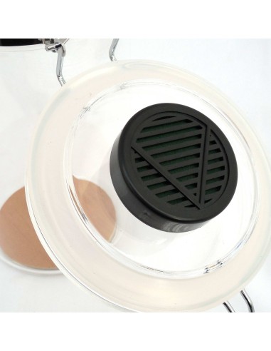 Jarre à cigare acrylique transparente  humidifiée 