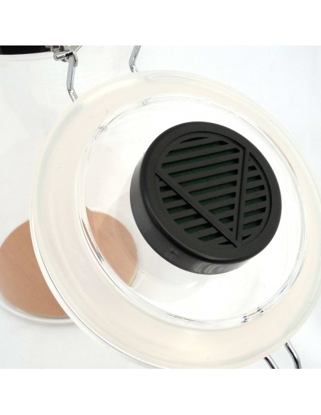 Jarre à cigare acrylique transparente  humidifiée 