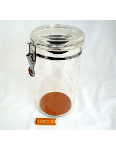 Jarre à cigare acrylique transparente  humidifiée 