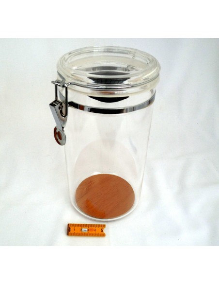 Jarre à cigare acrylique transparente  humidifiée 