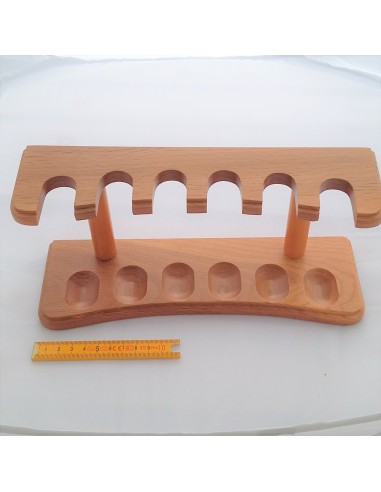 Rack bois forme allongée pour 6 pipes