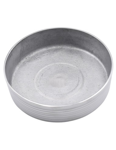 Cendrier rond 4 cigares en métal poli