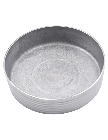 Cendrier rond 4 cigares en métal poli