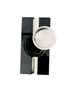 Cendrier cigare métal et bois laqué noir 2 fumeurs 2