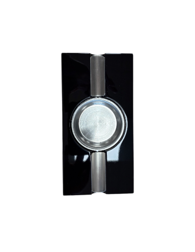 Cendrier cigare métal et bois laqué noir 2 fumeurs