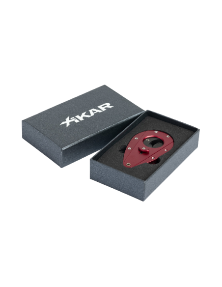 Coupe-cigare XIKAR acier Rouge - Lames noires