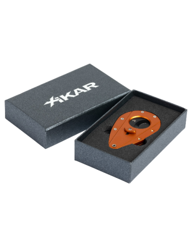 Coupe-cigare XIKAR acier Orange - Lames noires