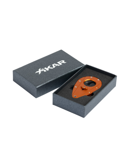 Coupe-cigare XIKAR acier Orange - Lames noires
