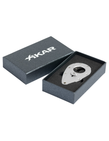 Coupe-cigare XIKAR acier Gris - Lames noires