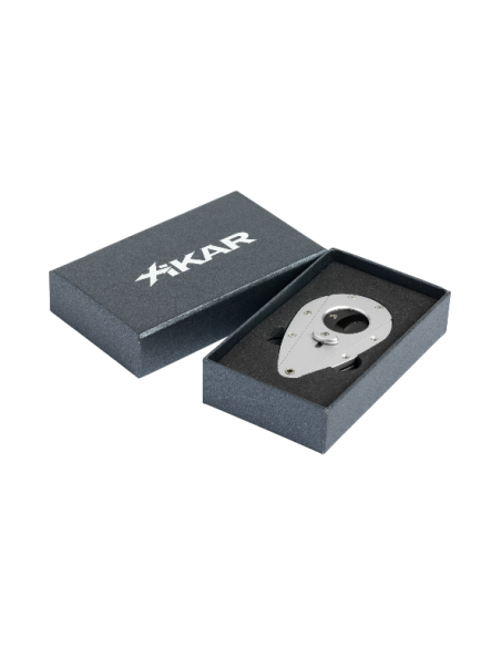 Coupe-cigare XIKAR acier Gris - Lames noires