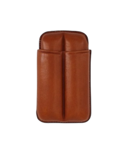 Etui cuir IPV 2 cigares Short Robusto - Marron