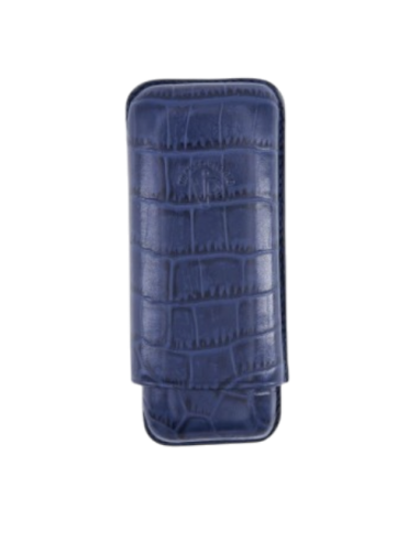 Etui Caïman IPV 2 Cigares Double Toro - Bleu