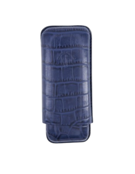 Etui Caïman IPV 2 Cigares Double Toro - Bleu
