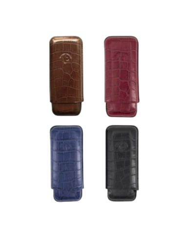 Etui Caïman IPV 2 Cigares Double Toro - Bleu