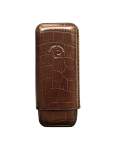Etui Caïman IPV 2 cigares Double Toro - Cognac