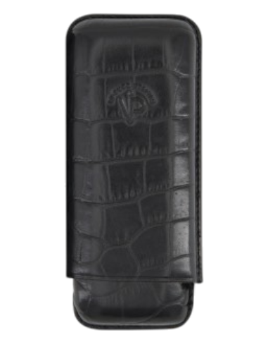 Etui Caïman IPV 2 cigares Double Toro - Noir