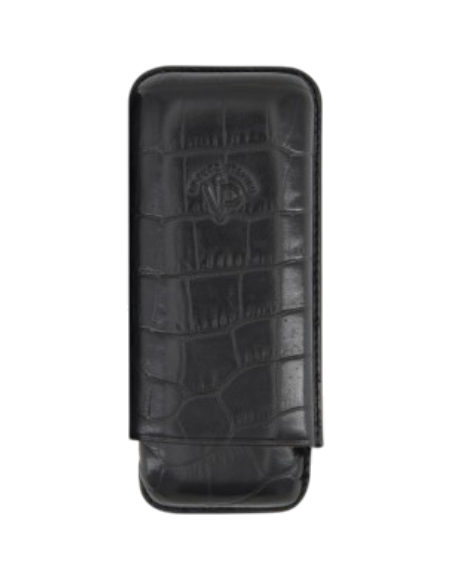 Etui Caïman IPV 2 cigares Double Toro - Noir