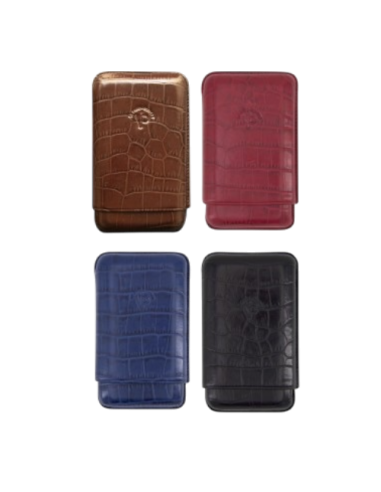 Etui Caïman IPV Robusto 3 cigares - Cognac