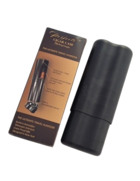 Etui ABS 2 cigares PERFECTO CASE Humidifié Ring 70