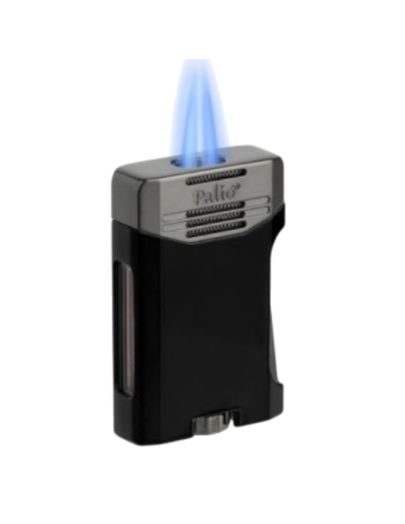 Briquet torche PALIO Antares 2 flammes - Noir