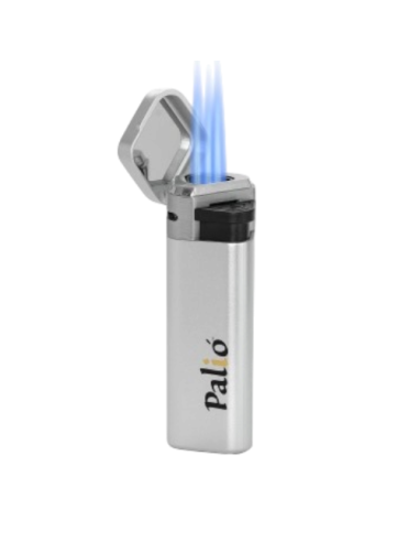 Briquet torche Palio Tréo 3 flammes - Silver