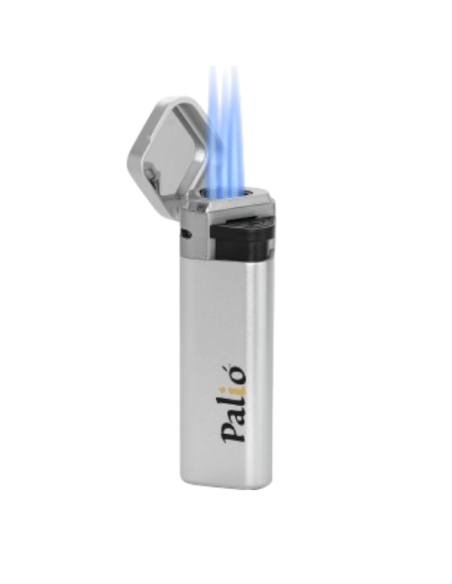 Briquet torche Palio Tréo 3 flammes - Silver