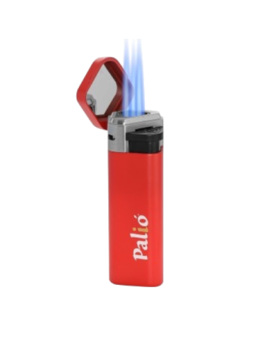 Briquet Torche Palio Tréo 3 flammes - Rouge