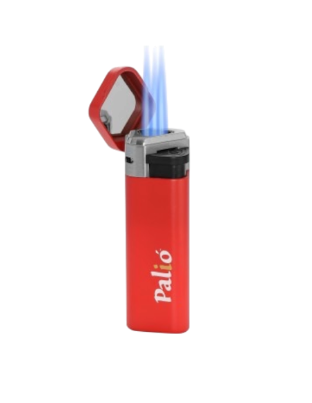 Briquet Torche Palio Tréo 3 flammes - Rouge