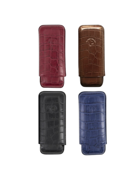 Etui IPV Caïman 2 cigares Robusto - Cognac