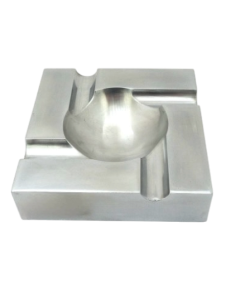 Cendrier 4 cigares aluminium carré
