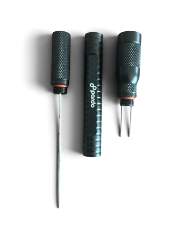 Outil cigare multifonction: double emporte pièce, perforateur, aiguille.