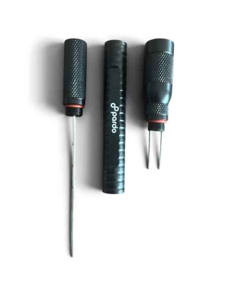 Outil cigare multifonction: double emporte pièce, perforateur, aiguille.