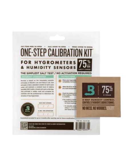 Kit de calibrage Boveda 75% pour hygromètre  à cigare