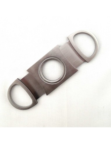 Coupe cigare double lame acier brossé bouts ronds